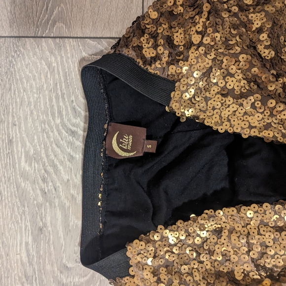 Free people gold sequin skirt - Picture 3 of 3